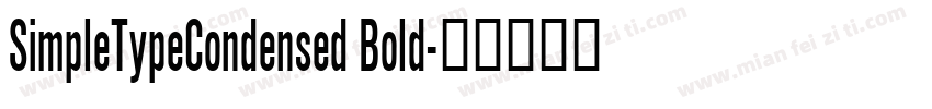 SimpleTypeCondensed Bold字体转换